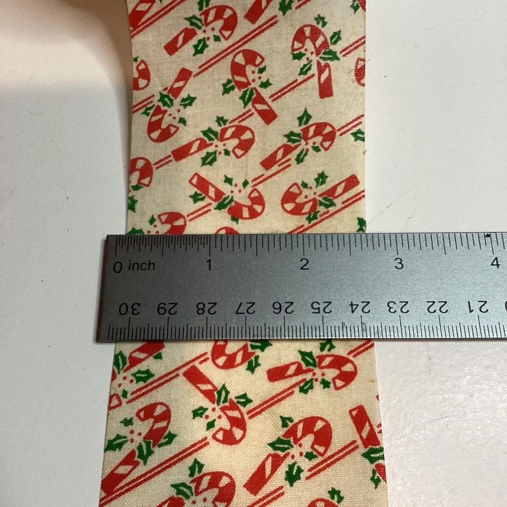 Vintage Princo Candy Cane Christmas Ribbon 2.5 Inch x 12 Yards Frayproof USA